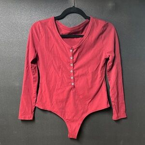 Classic Red Long Sleeve Bodysuit